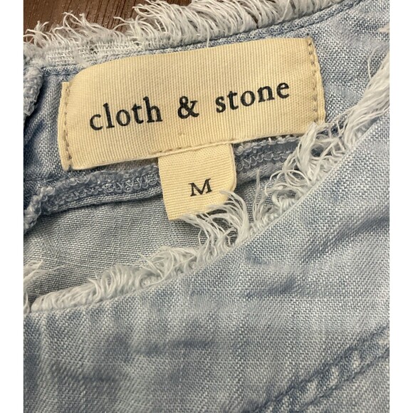 Cloth And Stone Anthropoligie Shirt Sz Large Button Up The Back.  LTOP750 - Picture 4 of 4